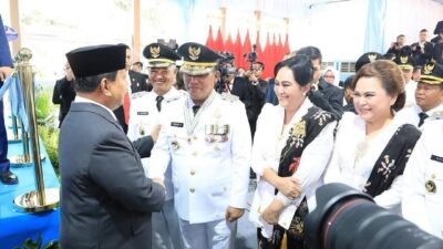 Pertemuan Hangat Gubernur Yulius Selvanus dan Presiden Prabowo Subianto Pasca Pelantikan