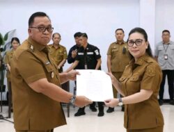 Bupati Minahasa Robby Dondokambey Lantik Wakil Bupati Vanda Sarundajang sebagai Ketua TPPS Minahasa