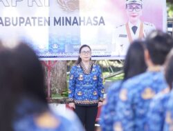 Vanda Sarundajang Dampingi Bupati Minahasa dalam Apel Korpri