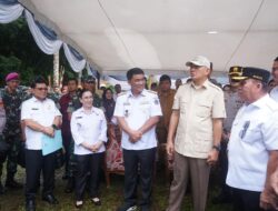 Bupati dan Wabup Minahasa Dampingi Menhan RI Tinjau Pembangunan SMA Unggulan Garuda Nusantara di Langowan