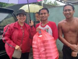 Peduli Korban Banjir, Vanda Pinontoan Terobos Hujan Salurkan Bantuan di Pandu