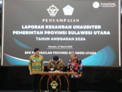 Gubernur Yulius Selvanus Serahkan LKPD Unaudited Pemprov Sulut Tahun Anggaran 2024 ke BPK