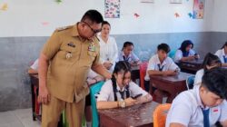 Wabup Minsel Tinjau Pelaksanaan Ujian Sekolah SMP, 2.866 Siswa Ikut Ujian Serentak