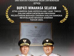 Minahasa Selatan Raih Penghargaan Nasional atas Komitmen Pelestarian Bahasa Daerah