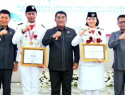 Paskibraka Nasional Asal Sulut, Bianca Lantang dan Firgi Beeg Disambut Istimewa Gubernur Yulius Selvanus
