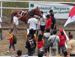 Joki Milord Antarkan Kuda Melasti Milik Bupati Minahasa Utara Tercepat di Kelas Remaja 1.200 Meter