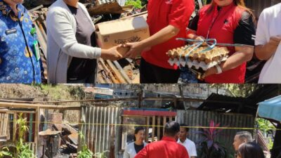 PDI Perjuangan Manado Hadir untuk Korban Kebakaran Bumi Nyiur, Tegaskan Solidaritas Kemanusiaan