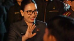 Semarak HUT ke-81 RI, Wabup Vanda Sarundajang Ikuti Taptu dan Pawai Obor di Minahasa
