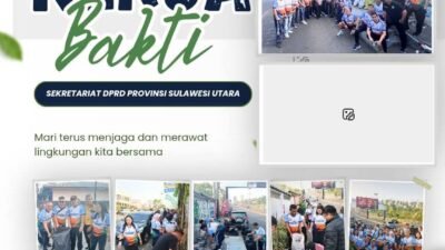 Sekretariat DPRD Sulut Gelar Kerja Bakti di Sekitar Bandara Sam Ratulangi