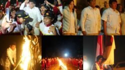 Ratusan Kader Gotong Yulius Selvanus di Danau Linow, Api Unggun Laskar Gerindra Jadi Simbol Soliditas